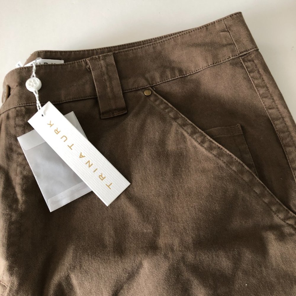 TRINA TURK Pinot Noir Cargo Pant Olive/Kahki Sz 12 - Picture 3 of 9
